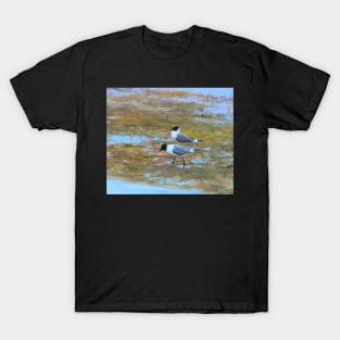 Birds in the marsh illustration T-Shirt